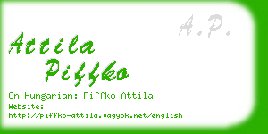 attila piffko business card